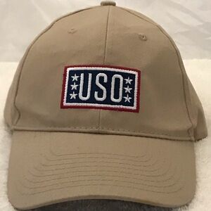 Support our Wounded Heroes USO Adjustable Tan Ball Cap